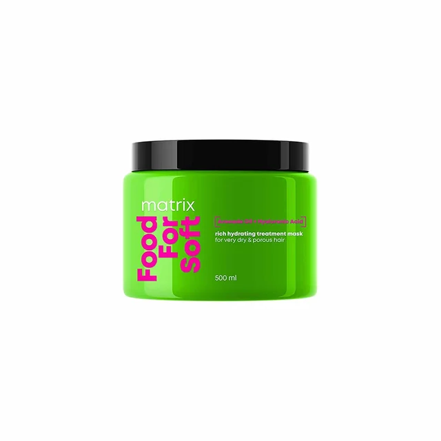 Matrix Food For Soft Rich Hydrating Professional Treatment Mask 500ml for Dry & Dehydrated Hair | 5X More Hydration | 3 Days Softness | Hyaluronic Acid & Avocado Oil (Additional ₹99 charged due to excess shipment weight)