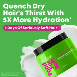 Matrix Food For Soft Rich Hydrating Professional Treatment Mask 500ml for Dry & Dehydrated Hair | 5X More Hydration | 3 Days Softness | Hyaluronic Acid & Avocado Oil (Additional ₹99 charged due to excess shipment weight)