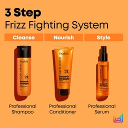 Matrix Opti Care Smooth Straight Shampoo 350ml | Shea Butter | Ultra Smooth & Frizz-Free Hair | Deep Nourishment & Shine