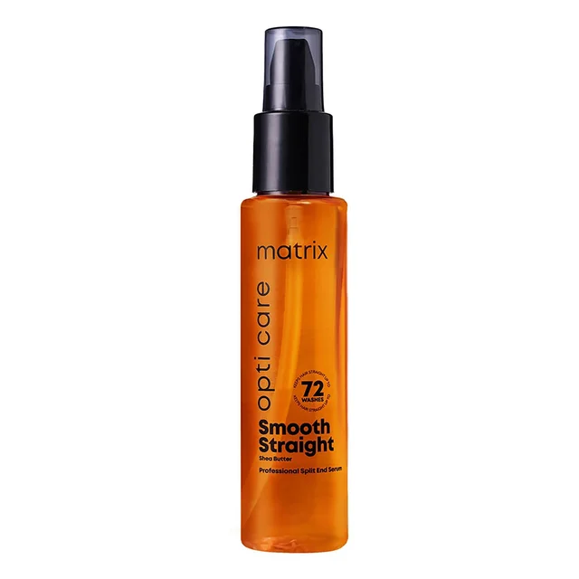Matrix Opti Care Smooth Straight Hair Serum 100ml | Shea Butter | Split End Repair & Frizz Control | Smooth & Glossy Finish for Straight Hair