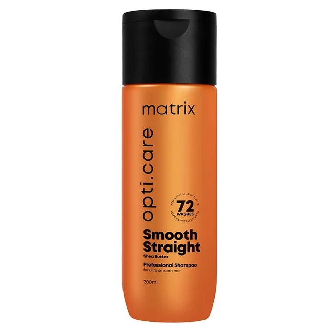 Matrix Opti Care Smooth Straight Shampoo 200ml | Shea Butter | Ultra Smooth & Straight Hair | Frizz-Free & Glossy Finish