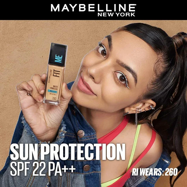Maybelline New York Fit Me Matte + Poreless Liquid Foundation 30ml with SPF 22, PA++ | Shade 330 Toffee | Oil-Control, Lightweight, Long-Wear | Smooth Matte Finish, Perfect Base