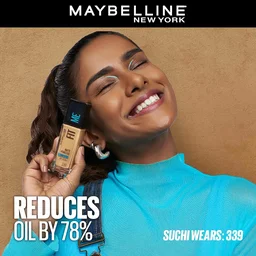 Maybelline New York Fit Me Matte + Poreless Liquid Foundation 30ml with SPF 22, PA++ | Shade 330 Toffee | Oil-Control, Lightweight, Long-Wear | Smooth Matte Finish, Perfect Base