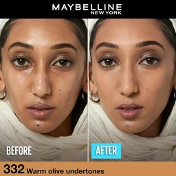 Maybelline New York Maybelline Fit Me Matte + Poreless Liquid Foundation 30ml Shade 332 Golden Caramel with SPF 22 PA++ | 16H Oil Control | Lightweight Daily Wear Foundation | Pore-Minimizing Matte Finish for Indian Skin