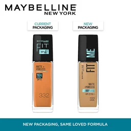 Maybelline New York Maybelline Fit Me Matte + Poreless Liquid Foundation 30ml Shade 332 Golden Caramel with SPF 22 PA++ | 16H Oil Control | Lightweight Daily Wear Foundation | Pore-Minimizing Matte Finish for Indian Skin