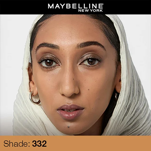 Maybelline New York Maybelline Fit Me Matte + Poreless Liquid Foundation 30ml Shade 332 Golden Caramel with SPF 22 PA++ | 16H Oil Control | Lightweight Daily Wear Foundation | Pore-Minimizing Matte Finish for Indian Skin