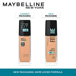 Maybelline New York Maybelline Fit Me Matte + Poreless Liquid Foundation 30ml Shade 326 Warm tan with SPF 22 PA++ | 16H Oil Control | Lightweight Daily Wear Foundation | Pore-Minimizing Matte Finish for Indian Skin