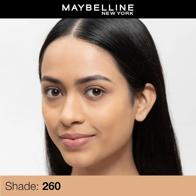 Maybelline New York Maybelline Fit Me Matte + Poreless Liquid Foundation 30ml Shade 260 with SPF 22 PA++ | 16H Oil Control & Lightweight Daily Wear Foundation | Pore-Minimizing Matte Finish for Indian Skin