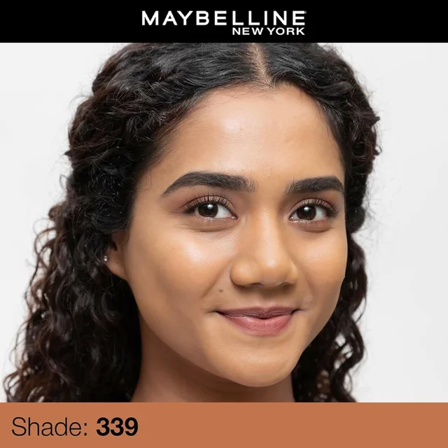 Maybelline New York Maybelline Fit Me Matte + Poreless Liquid Foundation 30ml Shade 339 with SPF 22 PA++ | 16H Oil Control | Lightweight Daily Wear Foundation | Pore-Minimizing Matte Finish for Indian Skin