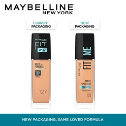 Maybelline New York Maybelline Fit Me Matte + Poreless Liquid Foundation 30ml 127 Golden Honey with SPF 22 PA++ | Lightweight Daily Wear, Pore-Minimizing, Natural Matte Finish | Perfect for Indian Skin