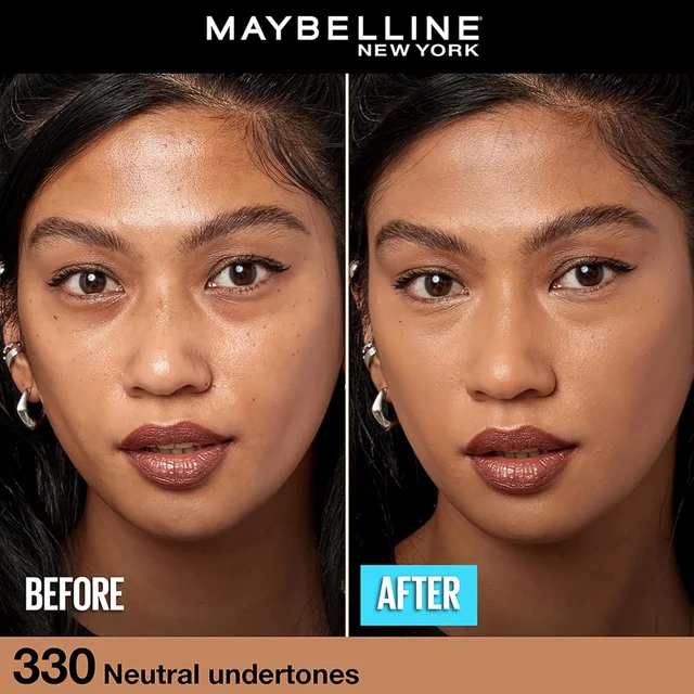 Maybelline New York Fit Me Matte + Poreless Liquid Foundation 30ml with SPF 22, PA++ | Shade 330 Toffee | Oil-Control, Lightweight, Long-Wear | Smooth Matte Finish, Perfect Base