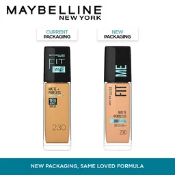 Maybelline New York Fit Me Matte + Poreless Liquid Foundation 30ml with SPF 22 Lightweight | Shade 230 Natural Buff & Long-Lasting | Oil-Control, Natural Matte Finish