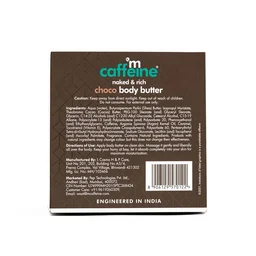 Mcaffeine Body Butter with Shea Butter, Cocoa & Caffeine 250g | Intense Moisturizer for Dry Skin | Suitable for Men & Women | For All Skin Types