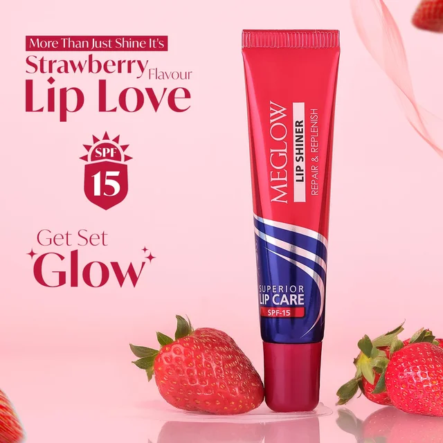 Alite Meglow by Leeford Lip Shiner 15g | Repair & Replenish Lip Care | SPF 15 Lip Shiner Balm | Nourishing Lip Balm for Shiny & Chapped Lips