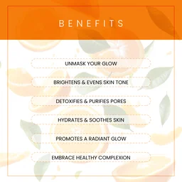 Meglow Orange Peel & Reveal Mask 70g | Bright & Glowing Skin | Deep Cleansing, Tan Removal & Skin Brightening Face Mask