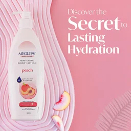 Meglow Pro-Care Moisturizer Body Lotion 500ml for Women & Men | Enriched with Peach Extract | Deep Hydration with 48 Hrs Moisture Lock for Dry Skin