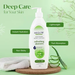 Meglow Pro-Care Moisturizing Body Lotion 500ml | Refreshing Aloe Vera Hydrating Moisturizer for Women & Men | Daily Moisture Care for All Skin Types