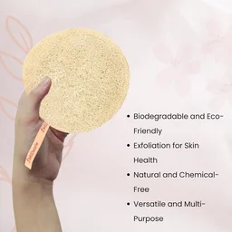 Midazzle 100% Natural Body Scrubber Loofah for Bathing | Gentle Exfoliation | Removes Dead Skin & Dirt | Eco-Friendly, Chemical-Free Bath Accessory for Smooth & Healthy Skin