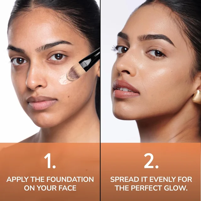 Mila Beaute Longwear Weightless Foundation (304 Golden Caramel), 30ml | Full Coverage & Lightweight | Hydrating & Matte Finish | Long-Lasting & SPF 15 Protection
