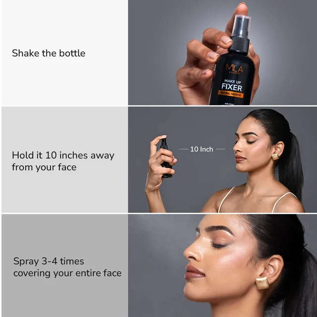 Mila Beaute Natural Finish Makeup Fixer 75ml | Long-Lasting & Hydrating | Non-Sticky Setting Spray |Aloe Vera & Vitamin E for a Flawless Look