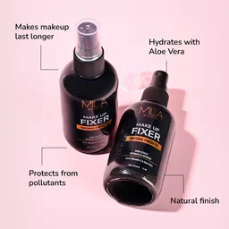 Mila Beaute Natural Finish Makeup Fixer 75ml | Long-Lasting & Hydrating | Non-Sticky Setting Spray |Aloe Vera & Vitamin E for a Flawless Look