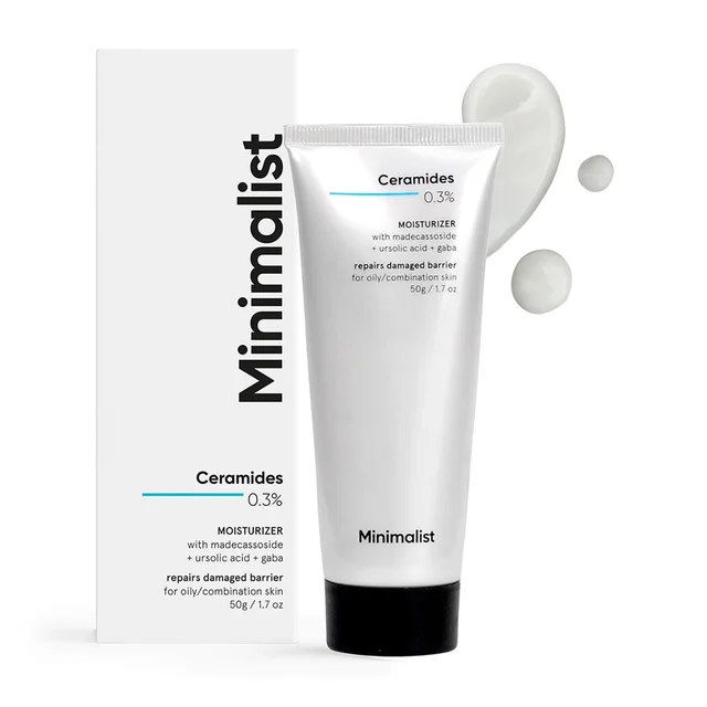 Minimalist 0.3% Ceramide Face Moisturizer 50g | Barrier Repair & Deep Hydration | Daily Lightweight Face Cream | Oil-Free Moisturizer for Oily & Combination Skin