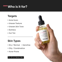Minimalist 10% AHA BHA Exfoliating Serum 30ml | Beginners Safe Peel with Glycolic, Lactic & Salicylic Acid | Gently Removes Dead Skin, Unclogs Pores & Brightens