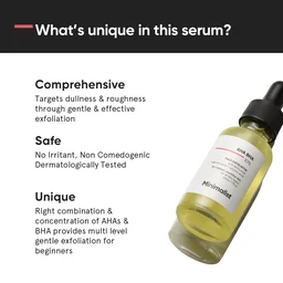 Minimalist 10% AHA BHA Exfoliating Serum 30ml | Beginners Safe Peel with Glycolic, Lactic & Salicylic Acid | Gently Removes Dead Skin, Unclogs Pores & Brightens