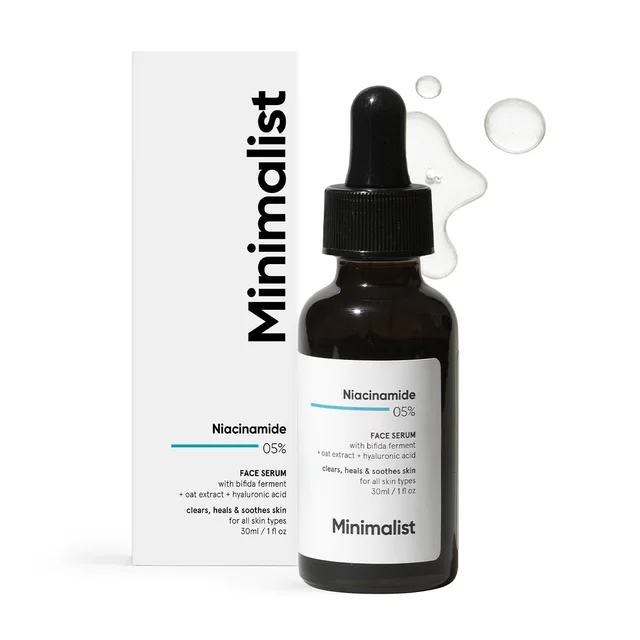 Minimalist 5% Niacinamide Barrier Repair Face Serum 30ml | Reduces Dullness, Hydrates & Repairs Skin | With Vitamin B3 & Hyaluronic Acid | For Dry & Sensitive Skin, Day & Night