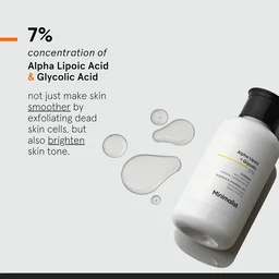 Minimalist 7% ALA + Glycolic Brightening Face Wash 100ml| Gentle Cleanser with Vitamin B5 for Hydration | AHA Exfoliation, Sulphate-Free & Fragrance-Free