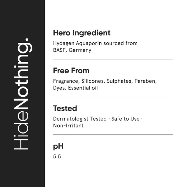 Minimalist Aquaporin Booster 0.5% Cleanser with Hyaluronic Acid, Betaine & Wheat Protein | Gentle Hydrating Face Wash for Dry & Normal Skin, Daily Use