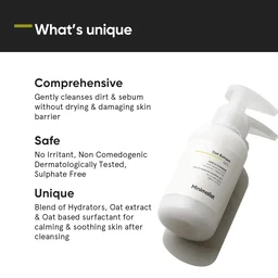 Minimalist Gentle Face Wash 120ml with 6% Oat Extract & Hyaluronic Acid | Sulphate-Free, Non-Drying, Fragrance-Free Cleanser for Sensitive, Dry to Normal Skin