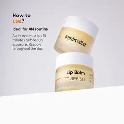 Minimalist SPF 30 Lip Balm 8g | With Ceramides & Hyaluronic Acid | Broad Spectrum Lip Protection & Deep Nourishment | Non-Sticky, Hydrating Lip Care for Women & Men