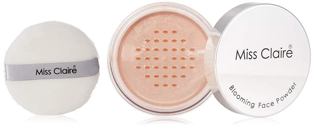 Miss Claire Blooming Face Powder Translucent TL10 Brown 7g | Lightweight Compact Powder | Oil Control & Smooth Matte Finish | Long Lasting Makeup Setting Powder