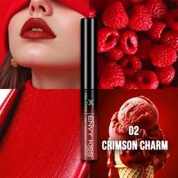 Miss Claire Envy Kiss Non Transfer Lipstick 02 Crimson Charm 1.8g |Intense Pigment | Transfer-Proof Matte Lipstick | Long Lasting Smudge Proof Transfer Resistant Lightweight Lip Color