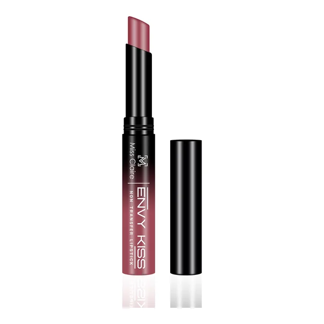 Miss Claire Envy Kiss Non Transfer Lipstick 03 Petal Pink 1.8g | Matte Finish | Long Lasting Smudge Proof Transfer Resistant Lightweight Nude Pink Lip Color