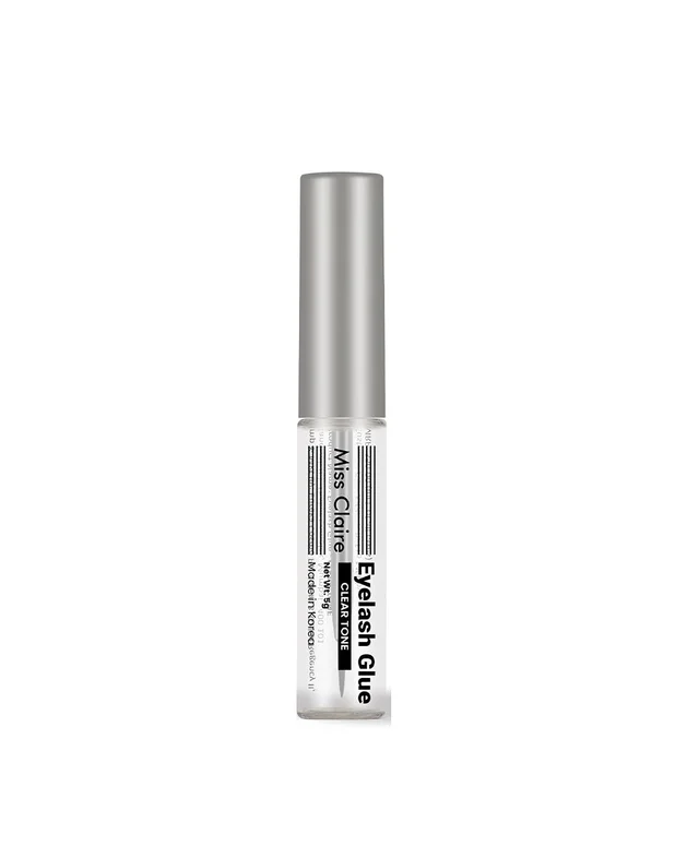 Miss Claire Eyelash Glue Clear Tone 5g | Transparent False Eyelash Adhesive | Quick Dry Waterproof Lash Glue | Strong Long Lasting Hold | Easy Apply Makeup Lash Fixing Glue
