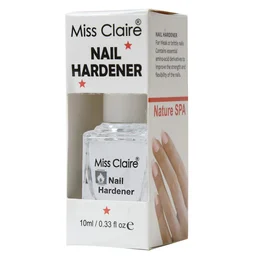 Miss Claire Nail Hardener Clear 10ml | Nail Strengthener for Weak & Brittle Nails | Transparent Protective Coat | Long Lasting Nail Care | Smooth Glossy Finish Nail Treatment