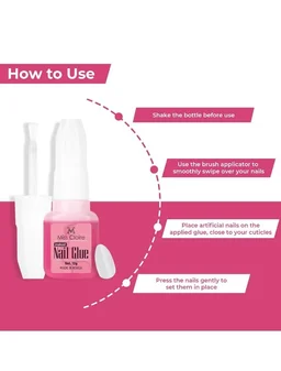 Miss Claire Nails Glue Clear 10g | Strong Adhesive Nail Glue for Artificial & False Nails | Quick Dry Nail Extension Glue | Long Lasting Hold | Nail Art & Press On Nails Glue