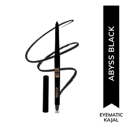 MOS CODE Eyematic Kajal 0.4gm - Abyss Black | Bold Eyes Bold You | Waterproof & Smudgeproof Kajal | Single Stroke Matte Finish | Long Lasting | Plant-Based | Paraben & Alcohol Free | Cruelty-Free