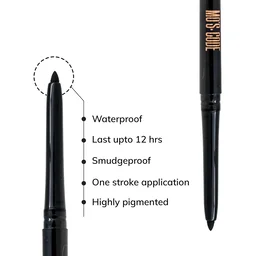 MOS CODE Eyematic Kajal 0.4gm - Abyss Black | Bold Eyes Bold You | Waterproof & Smudgeproof Kajal | Single Stroke Matte Finish | Long Lasting | Plant-Based | Paraben & Alcohol Free | Cruelty-Free