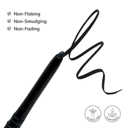 MOS CODE Eyematic Kajal 0.4gm - Abyss Black | Bold Eyes Bold You | Waterproof & Smudgeproof Kajal | Single Stroke Matte Finish | Long Lasting | Plant-Based | Paraben & Alcohol Free | Cruelty-Free