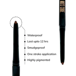 MOS CODE Eyematic Kajal 0.4gm - Earthy | Bold Eyes Bold You | Waterproof & Smudgeproof | Single Stroke Application | Long Lasting Matte Finish | Plant-Based | Paraben & Alcohol Free | Cruelty-Free