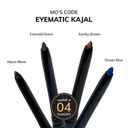 MOS CODE Eyematic Kajal 0.4gm - Earthy | Bold Eyes Bold You | Waterproof & Smudgeproof | Single Stroke Application | Long Lasting Matte Finish | Plant-Based | Paraben & Alcohol Free | Cruelty-Free