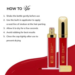 Mos Code Ganga Sparsh Liquid Sindoor 7ml - Red | Long Lasting, Sweatproof & Smudgeproof | Quick Dry Formula | Paraben Free, Cruelty Free Traditional Sindoor