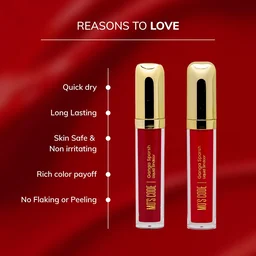 Mos Code Ganga Sparsh Liquid Sindoor 7ml - Red | Long Lasting, Sweatproof & Smudgeproof | Quick Dry Formula | Paraben Free, Cruelty Free Traditional Sindoor