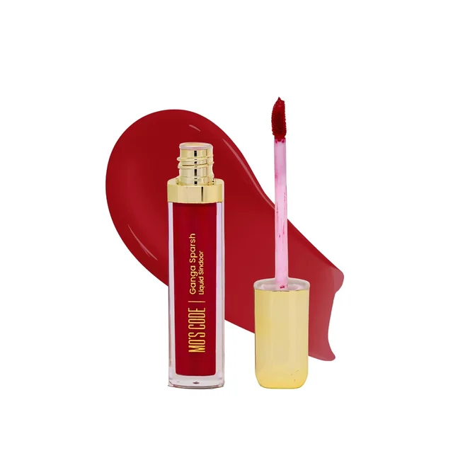 Mos Code Ganga Sparsh Liquid Sindoor Maroon 7ml | Long Lasting, Sweatproof & Smudgeproof | Quick Dry Formula | Paraben Free, Cruelty Free Liquid Sindoor