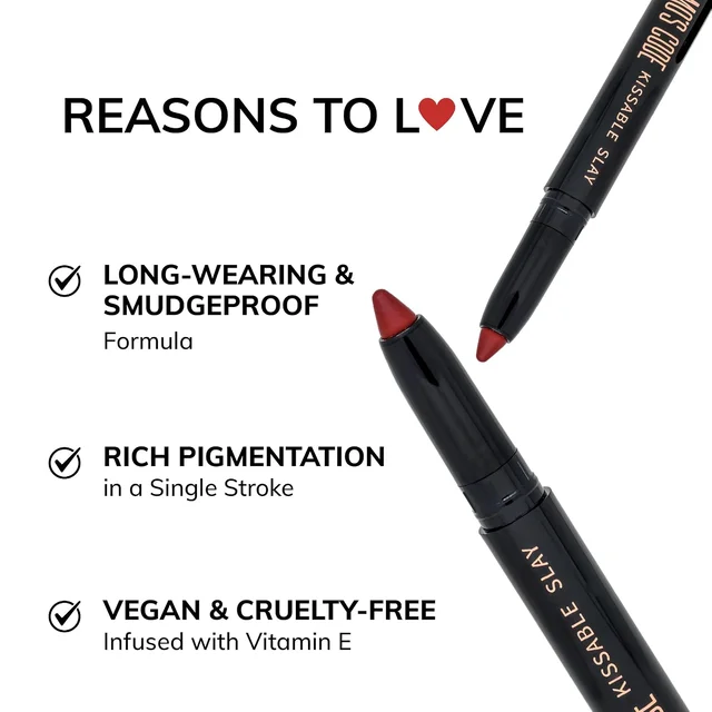 MOS CODE Kissable Slay HD Matte Cryon Lipstick withLips + Primer Ember Kiss 04 | Waterproof, Smudge Proof, Long Lasting Matte Lipstick | Vitamin E Enriched, Hydrating, 1.6g