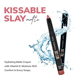 MOS CODE Kissable Slay HD Matte Cryon Lipstick withLips + Primer 1.6g, Caramel Breeze 03 | Waterproof, Smudge Proof, Long Lasting Matte Lipstick | Vitamin E Enriched, Hydrating