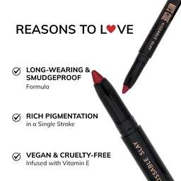 MOS CODE Kissable Slay HD Matte Cryon Lipstick withLips + Primer 1.6g, Majestic Maroon 11 | Waterproof, Smudge Proof, Long Lasting Matte Lipstick | Vitamin E, Hydrating, 1.6g